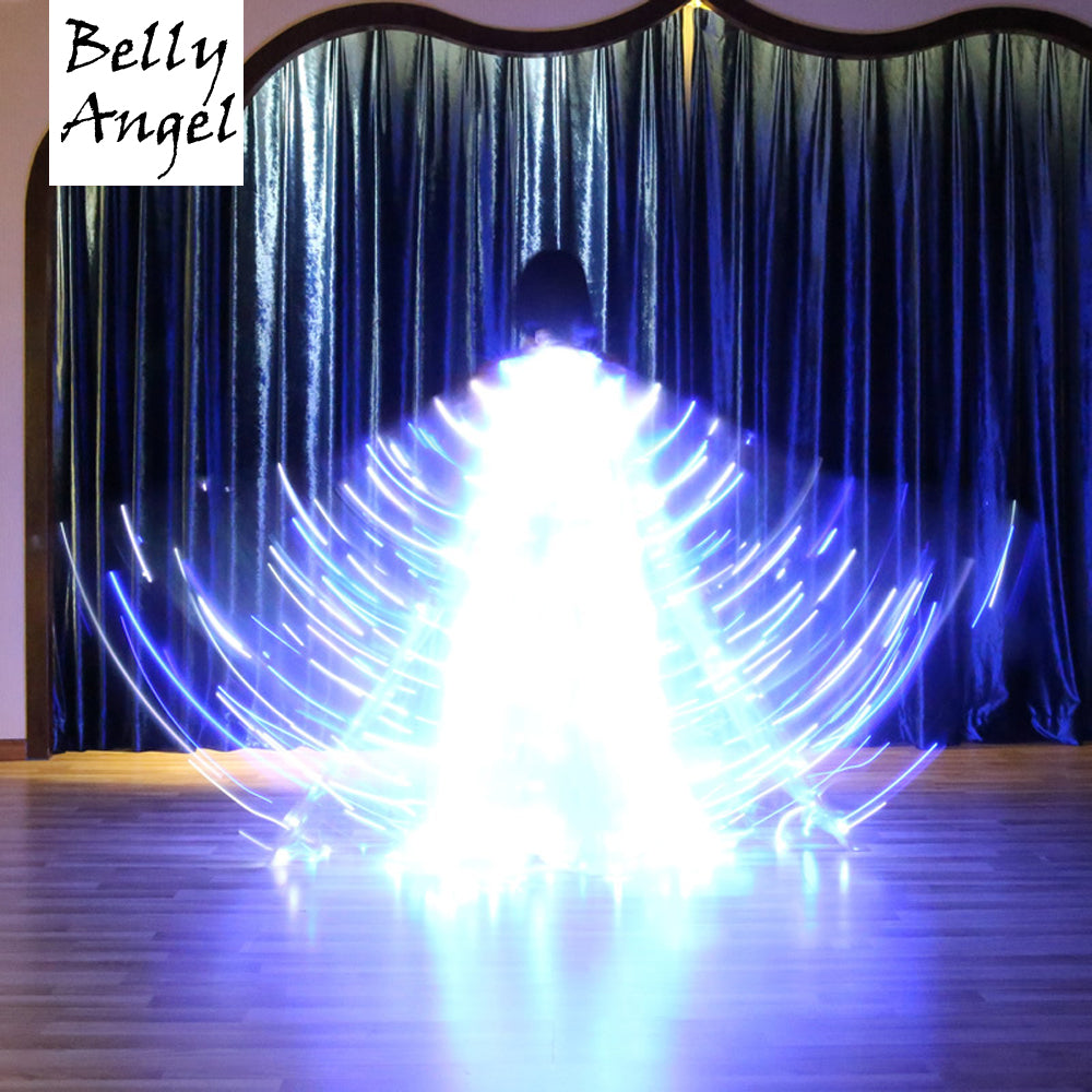 2023 New Arrivals Flash Led Isis Wings - Belly Dance Light Up Wings Carnival Halloween Party Club Wear with Telescopic Sticks