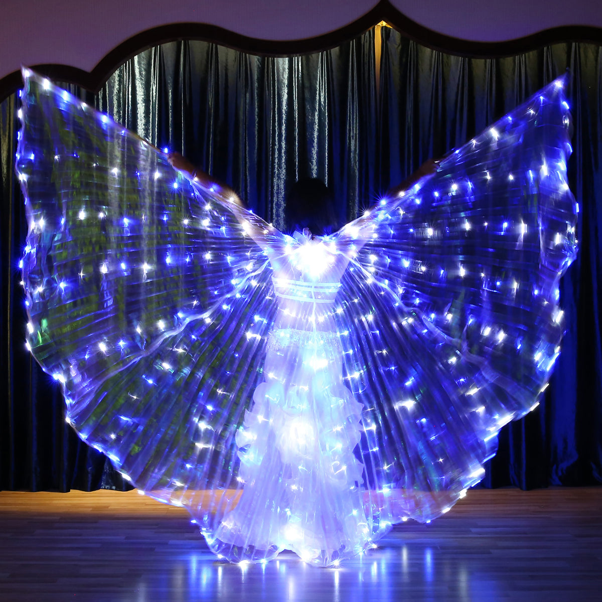 2023 New Arrivals Flash Led Isis Wings - Belly Dance Light Up Wings Carnival Halloween Party Club Wear with Telescopic Sticks