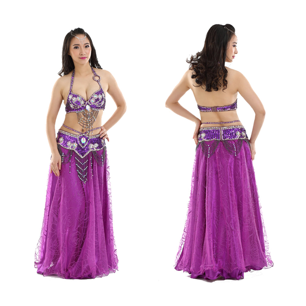 New Arrivals Belly Dance Costumes with Belly Dance Rose Skirt Belly Dance Dress 1 Set