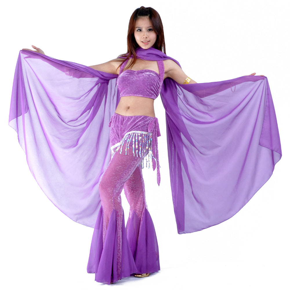 Lightweight 100% Chiffon Hand Scarf Belly Dance Scarf Throwing Chiffon Hand Scarf Belly Dance Costume Outfit Scarf