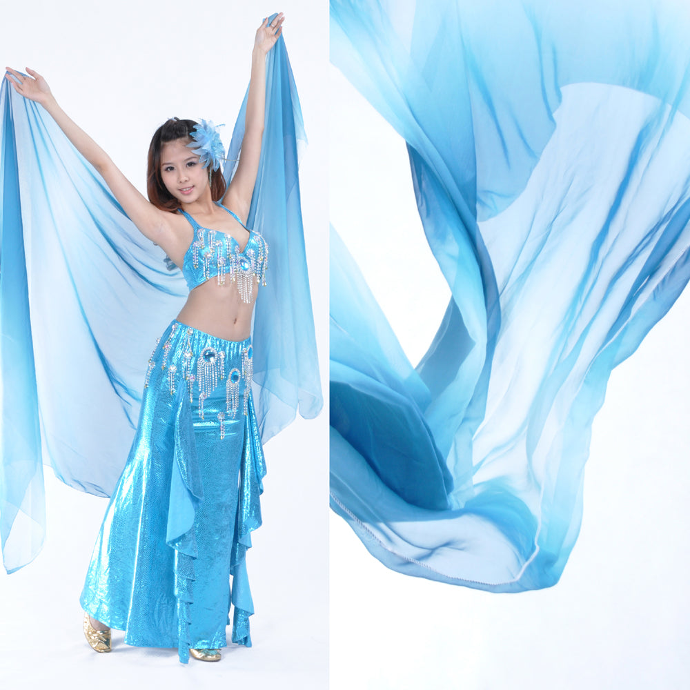 New Arrivals Lightweight Imitated Silk Stunning Handmade Hand Scarf Belly Dance Scarf Belly Dance Veil