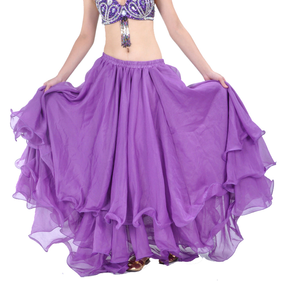 Super Big Swing 3 Layer Chiffon Tribal Skirt, Belly dance Skirt, Gypsy Skirt, Bohemia skirt