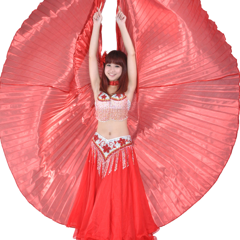 Costume de danse du ventre pour femme, ailes d'Isis, ailes de danse, ailes d'ange pour spectacle de carnaval d'Halloween avec bâtons