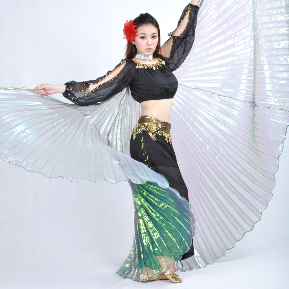 New Arrivals Belly Dance Costume Isis Wings, Dance Wings Angel Wings for Halloween Carnival Performance with Sticks