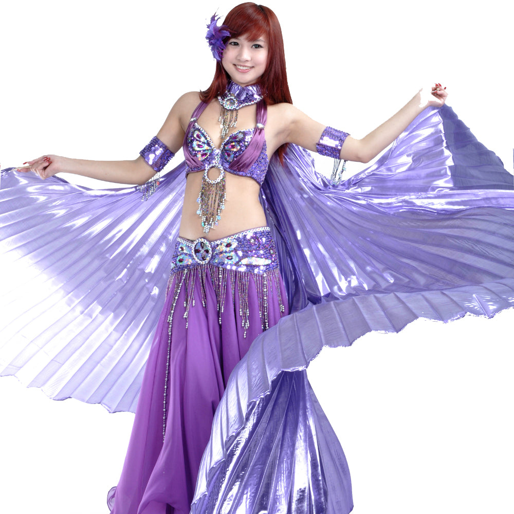 Women's Belly Dance Costume Isis Wings, Dance Wings Angel Wings for Halloween Carnival Performance with Sticks