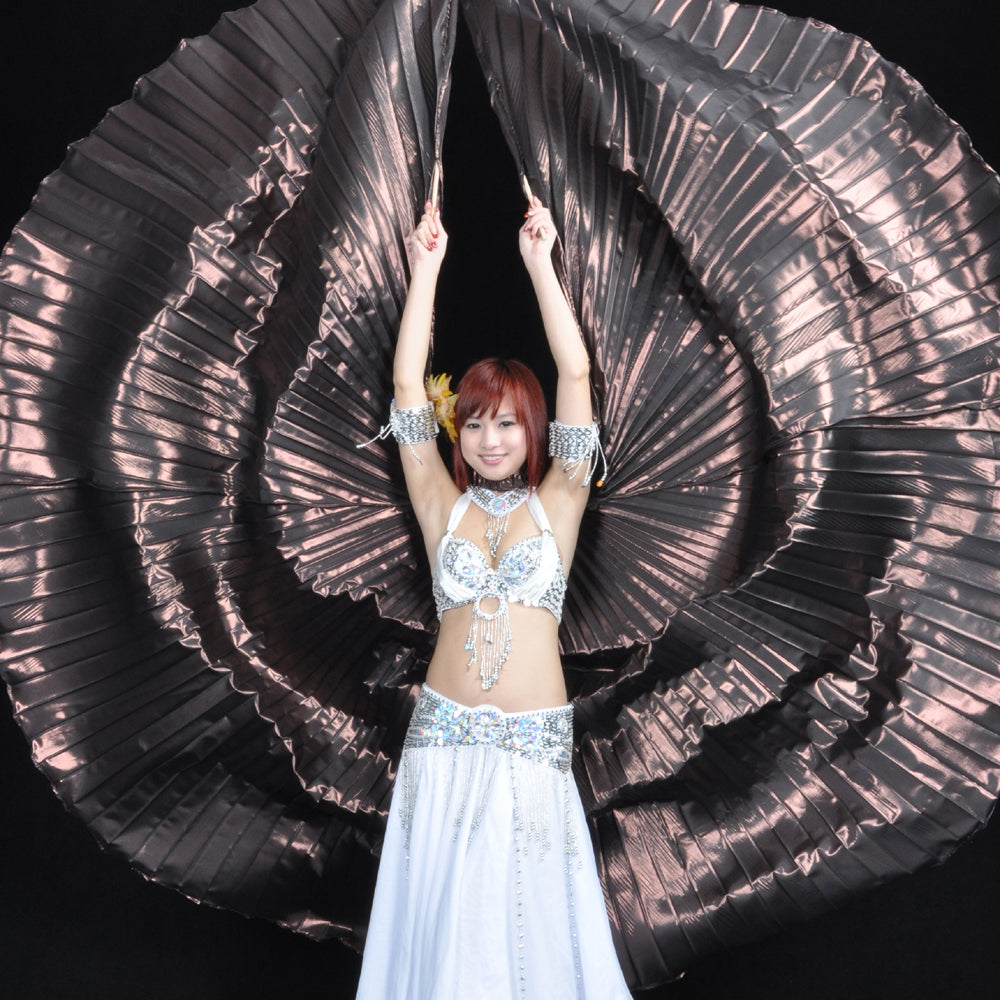 Costume de danse du ventre pour femme, ailes d'Isis, ailes de danse, ailes d'ange pour spectacle de carnaval d'Halloween avec bâtons