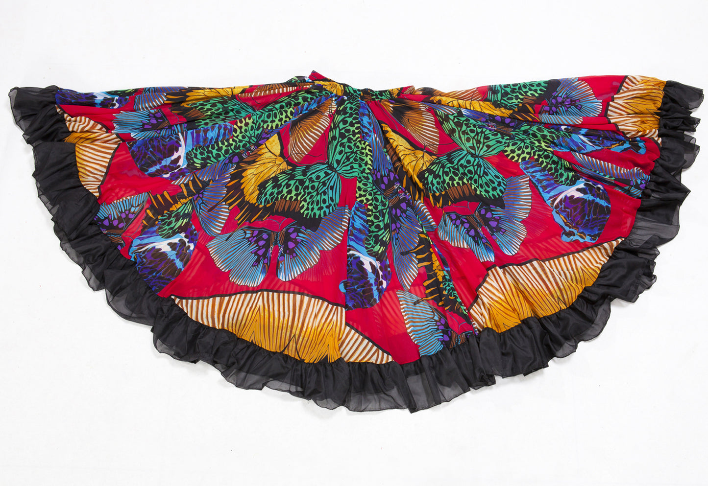 Super Big Swing Flowers Chiffon Tribal Skirt, Gypsy Skirt, Bohemia skirt, Belly Dance Costumes