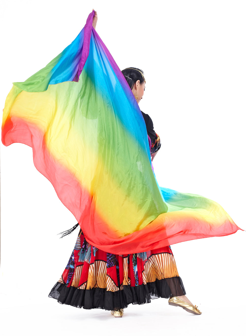 Super Big Swing Flowers Chiffon Tribal Skirt, Gypsy Skirt, Bohemia skirt, Belly Dance Costumes