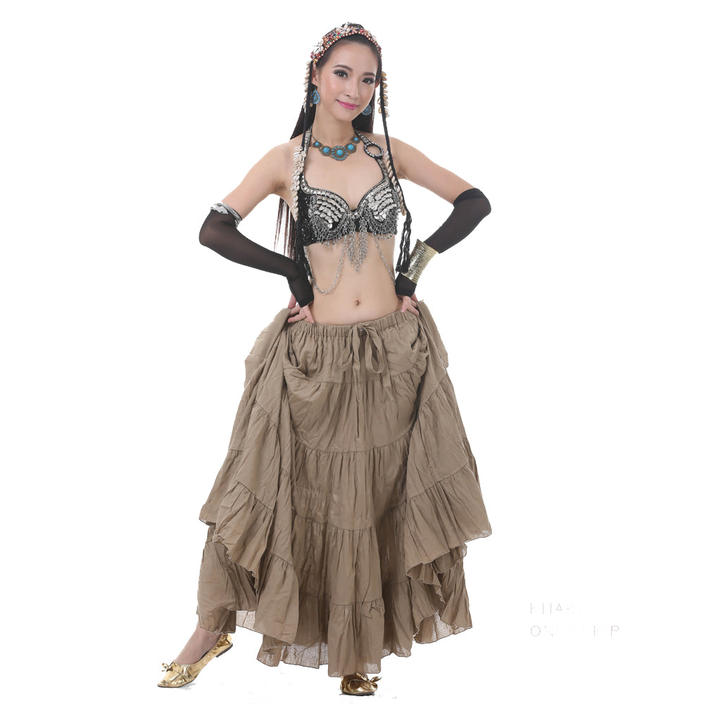 Super Big Swing 18 Meters Flax Tribal Skirt, Belly dance, Gypsy Skirt, Bohemia skirt