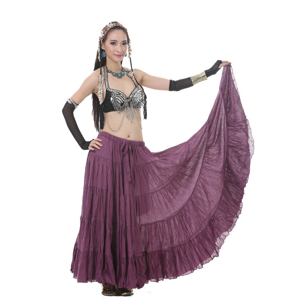 Super Big Swing 18 Meters Flax Tribal Skirt, Belly dance, Gypsy Skirt, Bohemia skirt