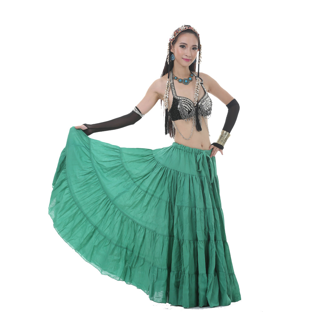 Super Big Swing 18 Meters Flax Tribal Skirt, Belly dance, Gypsy Skirt, Bohemia skirt