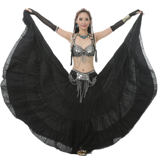 Super Big Swing 18 Meters Flax Tribal Skirt, Belly dance, Gypsy Skirt, Bohemia skirt