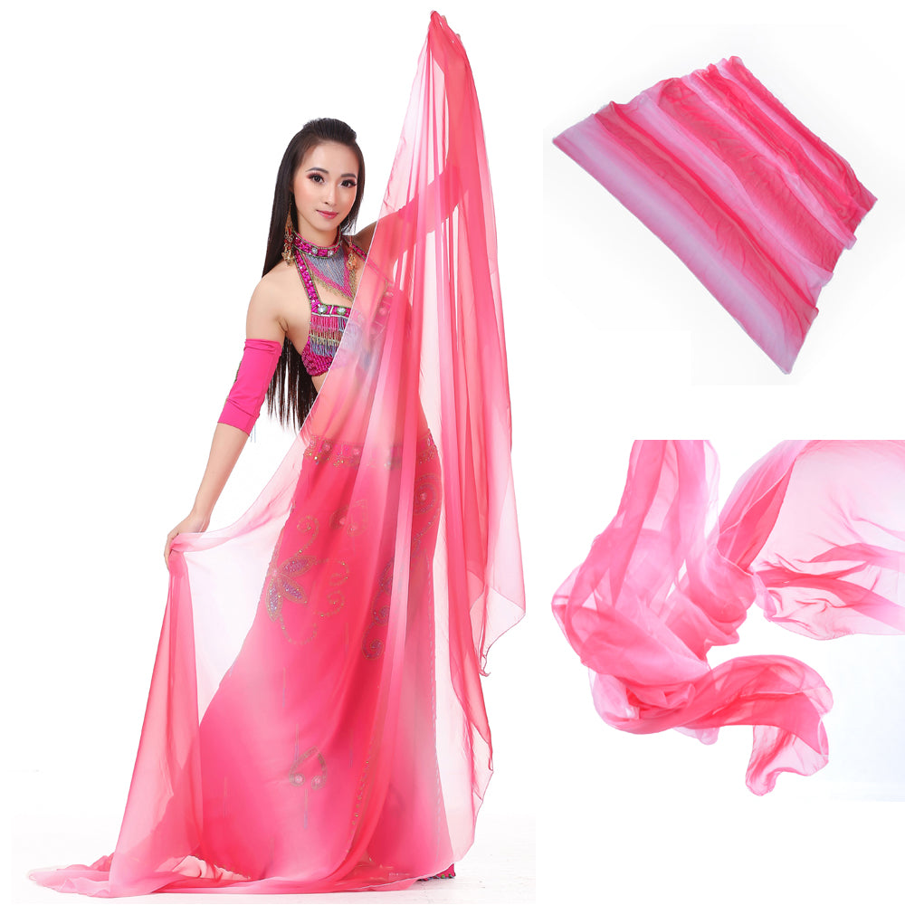 New Arrivals Lightweight Imitated Silk Stunning Handmade Hand Scarf Belly Dance Scarf Belly Dance Veil