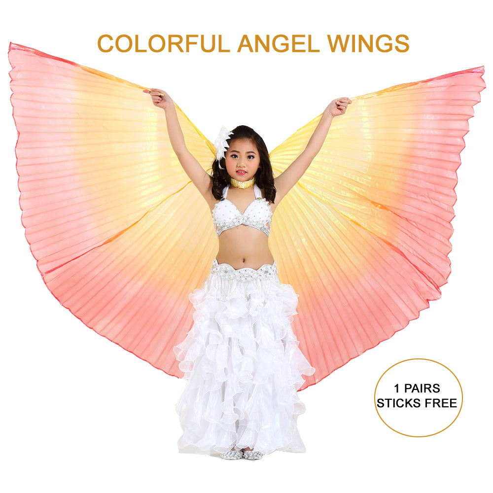 Light-Weight Halloween Costumes Belly Dance Isis Wings Colorful Wings for Children Kids