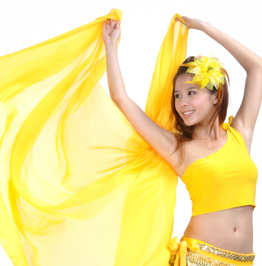 Lightweight 100% Chiffon Hand Scarf Belly Dance Scarf Throwing